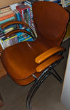 #1 Kimball Bingo Stacking Armchair MidCentury Danish Modern Style Plywood Chair