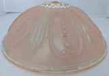 11" Pink 3 Hole Art Deco Ceiling Light Shade Cover Fixture Vintage Antique Glass