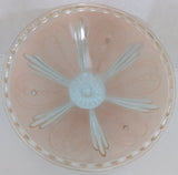 11" Pink 3 Hole Art Deco Ceiling Light Shade Cover Fixture Vintage Antique Glass