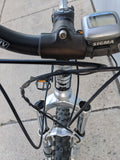 2004 M Haro Extreme X1 Silver / Royal Blue Mountain MTB Bike Bicycle Full Suspension 6061 Alloy Shimano Alivio Rapid Fire Marzocchi MZ Comp Fork Rims