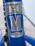 2004 M Haro Extreme X1 Silver / Royal Blue Mountain MTB Bike Bicycle Full Suspension 6061 Alloy Shimano Alivio Rapid Fire Marzocchi MZ Comp Fork Rims