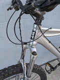 2004 M Haro Extreme X1 Silver / Royal Blue Mountain MTB Bike Bicycle Full Suspension 6061 Alloy Shimano Alivio Rapid Fire Marzocchi MZ Comp Fork Rims