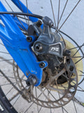 2004 M Haro Extreme X1 Silver / Royal Blue Mountain MTB Bike Bicycle Full Suspension 6061 Alloy Shimano Alivio Rapid Fire Marzocchi MZ Comp Fork Rims