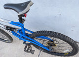 2004 M Haro Extreme X1 Silver / Royal Blue Mountain MTB Bike Bicycle Full Suspension 6061 Alloy Shimano Alivio Rapid Fire Marzocchi MZ Comp Fork Rims