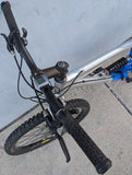 2004 M Haro Extreme X1 Silver / Royal Blue Mountain MTB Bike Bicycle Full Suspension 6061 Alloy Shimano Alivio Rapid Fire Marzocchi MZ Comp Fork Rims