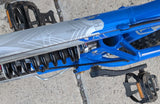 2004 M Haro Extreme X1 Silver / Royal Blue Mountain MTB Bike Bicycle Full Suspension 6061 Alloy Shimano Alivio Rapid Fire Marzocchi MZ Comp Fork Rims