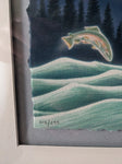 3 Monte Dolack Signed Numbered Moonlight Suite Lithograph Print Trout Fish