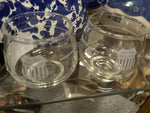 Set of 2 Libbey Union Pacific Martini Glass Etched Shield Logo 1960s 2.5”