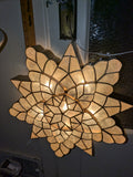 18" WHITE Capiz Shell Parol Star Lantern Light Christmas Philippines
