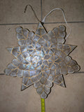 18" WHITE Capiz Shell Parol Star Lantern Light Christmas Philippines