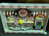 1995 Coca Cola 3D Wall Clock Ice Cream Shop Soda Fountain Jukebox Diner