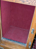 1919 3 Door Antique Solid Oak Wooden Ice Box Cabinet Vintage Icebox Chest Wood Refrigerator