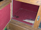 1919 3 Door Antique Solid Oak Wooden Ice Box Cabinet Vintage Icebox Chest Wood Refrigerator