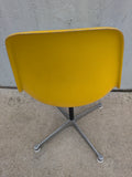 1977 Herman Miller Chair Fiberglass Yellow Mid Century Modern Eames Molded Shell