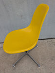 1977 Herman Miller Chair Fiberglass Yellow Mid Century Modern Eames Molded Shell