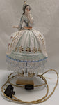 Replacement Base Legs Lady Lamp Ceramic Beaded Top Broken Sold AS-IS Victorian