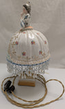 Replacement Base Legs Lady Lamp Ceramic Beaded Top Broken Sold AS-IS Victorian