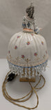 Replacement Base Legs Lady Lamp Ceramic Beaded Top Broken Sold AS-IS Victorian