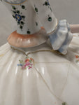 Replacement Base Legs Lady Lamp Ceramic Beaded Top Broken Sold AS-IS Victorian