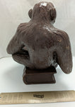 13" Monkey Book Statue Darwin Origin of Species Figure Statue