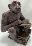 13" Monkey Book Statue Darwin Origin of Species Figure Statue