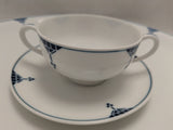 11pcs Blue Art Deco Favorite Bavaria Dishes Geometric Pattern