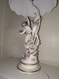 L&F Moreau Table Lamp Art Nouveau Cast Metal Spelter French Figural Dancing