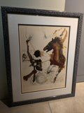 Signed The Pioneers of Israel Salvador Dali  Numbered Aliyah Lithograph Print Framed Art