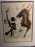 Signed The Pioneers of Israel Salvador Dali  Numbered Aliyah Lithograph Print Framed Art
