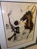Signed The Pioneers of Israel Salvador Dali  Numbered Aliyah Lithograph Print Framed Art
