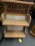 SHELF Maid-Rite Wash Board Washboard Washing Wood Wooden VTG 2072 Family Size