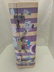 Mary Engelbreit Vintage Wheary Suitcase Lucite Handle Art Deco Chrome 1940s Luggage Decor