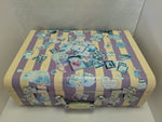 Mary Engelbreit Vintage Wheary Suitcase Lucite Handle Art Deco Chrome 1940s Luggage Decor