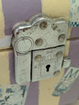 Mary Engelbreit Vintage Wheary Suitcase Lucite Handle Art Deco Chrome 1940s Luggage Decor