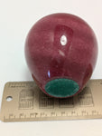 Red Rock Apple Paperweight Metal Stem Leaf