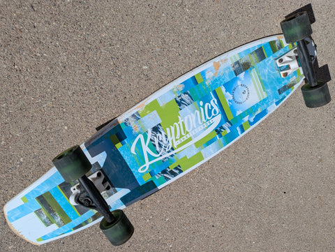 AS-IS 36" Kryptonics California Since 1965 Retro Plywood Skateboard Skate Board 62MM