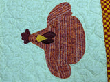 52x72 Chicken Quilt Rooster Hen Blanket Throw Handmade Blocks