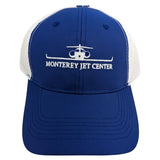 NEW Monterey Jet Center CA Fuel Flyboy Snapback Baseball Hat Cap Royal Blue/White Mesh Adjustable Embroidered