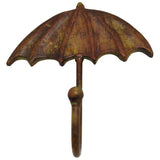 Cast Iron Umbrella Wall Hook Coat Rustic Green Bronze Decor Heavy Duty Metal Handle