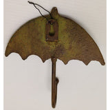 Cast Iron Umbrella Wall Hook Coat Rustic Green Bronze Decor Heavy Duty Metal Handle