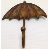 Cast Iron Umbrella Wall Hook Coat Rustic Green Bronze Decor Heavy Duty Metal Handle