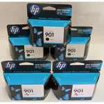 5 HP 901 Officejet Printer Ink Cartridge 3 Black 2 Tri-Color Expired Dec 2011 AS-IS NOS