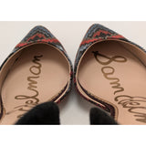 7.5 Sam Edelman Telsa Pump D'orsay Shoes Cranberry Multicolor High Heels Pointed Toe Leather Sole