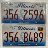 356 2596 & 356 8489 Illinois License Plates Porsche