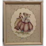 19X17" 1942 TERONE Victorian Women Framed Print BAP Lady Pastel Hand Colored Beautytone Ladies