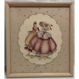 19X17" 1942 TERONE Victorian Women Framed Print BAP Lady Pastel Hand Colored Beautytone Ladies
