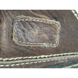Arizona Jean Co AS-IS W9 M8 Y2K Vintage 90s Brown Leather Chunky Slide Sandals Slip-On Garden Work