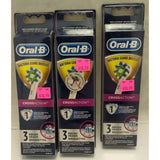 LOT OF 9 Oral-B CrossAction Toothbrush Replacement Heads 3 Packs New Bacteria Guard Bristles