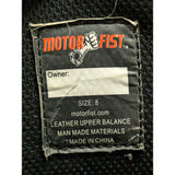 Motorfist Size 8 Mens Stomper 2.0 Event Snowmobile Boots Red Laces Tough Grip Winter Gear Leather