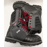 Motorfist Size 8 Mens Stomper 2.0 Event Snowmobile Boots Red Laces Tough Grip Winter Gear Leather
